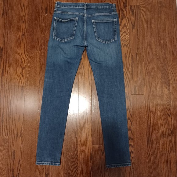 TOPMAN Men's Stretch Skinny Blue Denim with Button Fly Jeans Size 32/32 - Picture 3 of 5